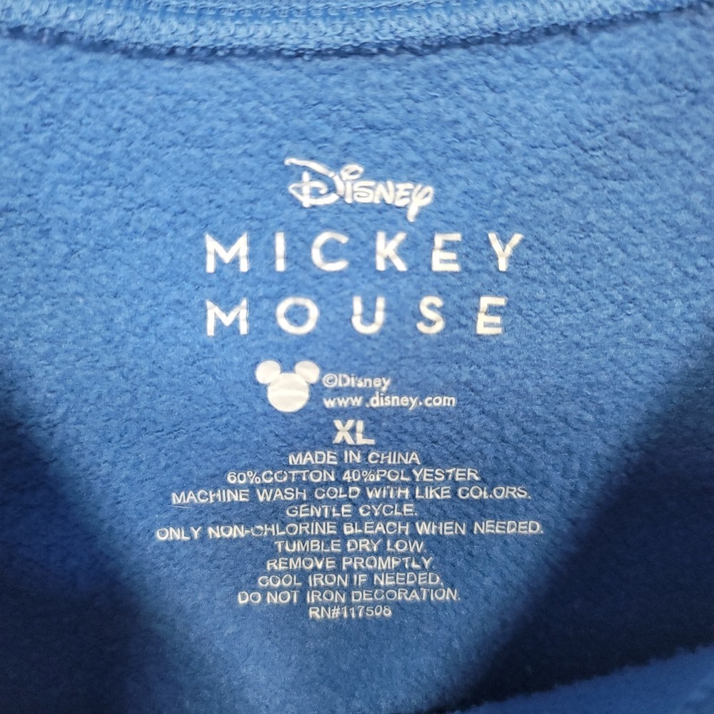 Disney "Mickey Mouse 1928" Blue & Black Graphic Sweatshirt - Picture 3 of 7